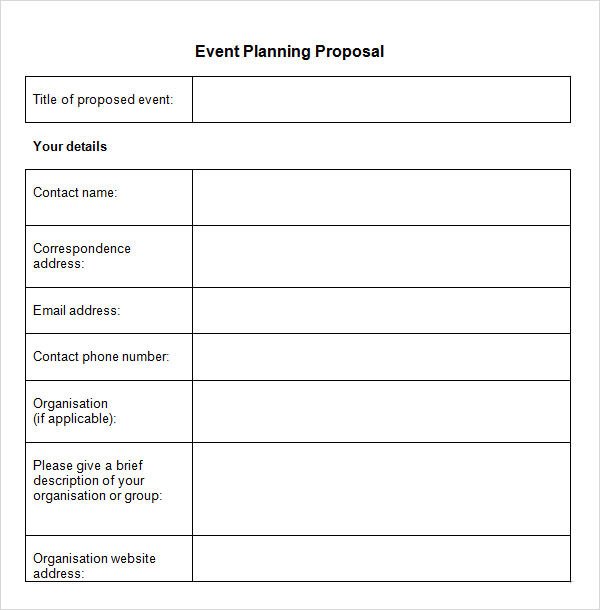 Event Planning Proposal Template 30 Sample event Proposal Templates Psd Pdf Word