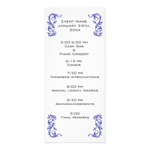 Event Program Template Word event Program Template