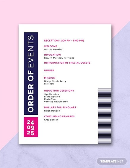 Event Program Template Word Free event Program Invitation Template Download 31