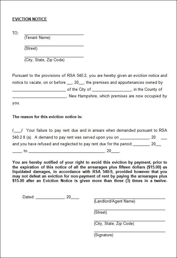 Eviction Notice Letter Template 43 Eviction Notice Templates Pdf Doc Apple Pages