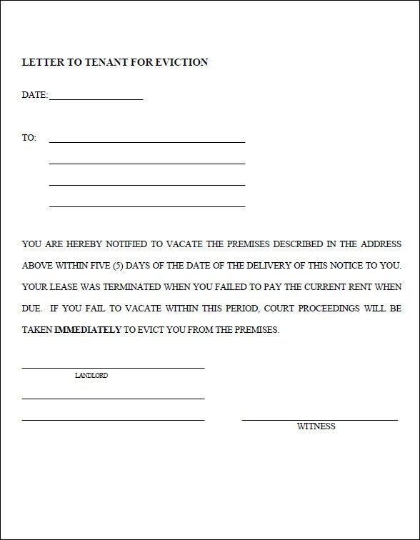 Eviction Notice Letter Template 43 Eviction Notice Templates Pdf Doc Apple Pages