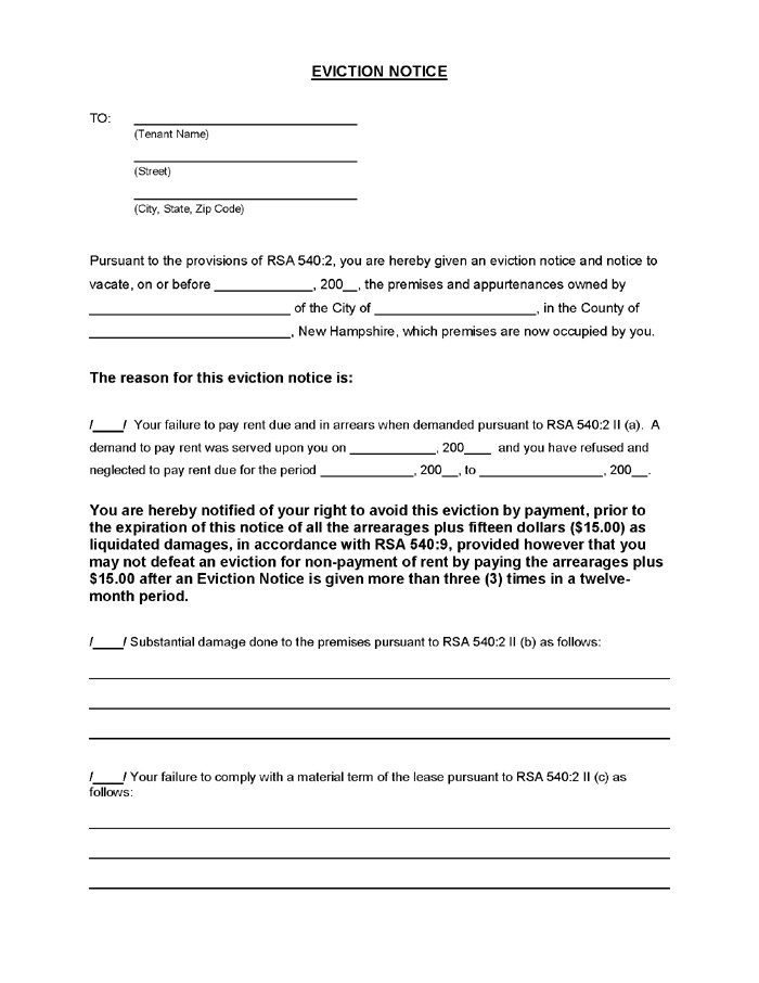 Eviction Notice Letter Template 7 Rent Eviction Notice Sample