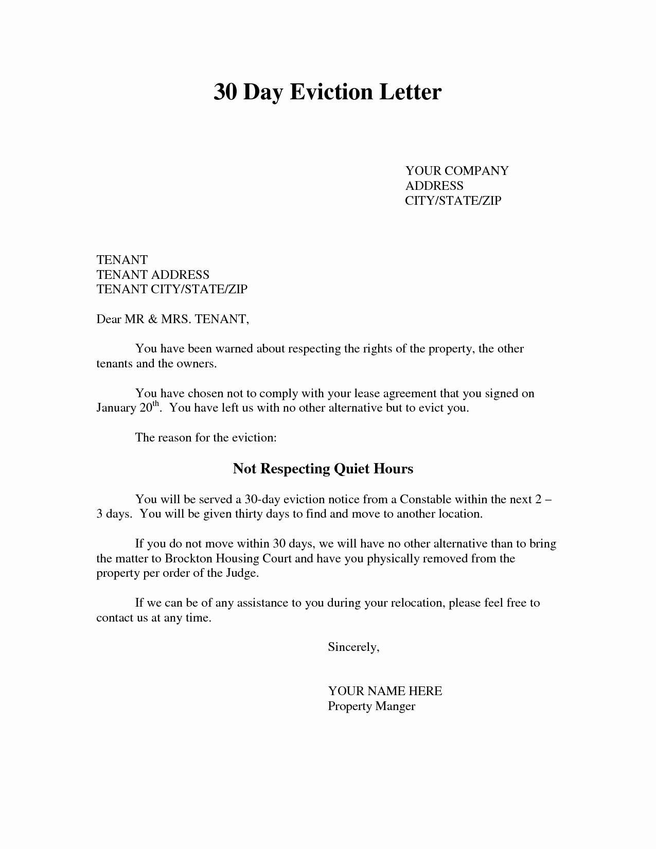 Eviction Notice Letter Template Eviction Letter Templates Pics – Eviction Notice Virginia