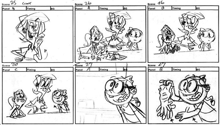Example Of A Storyboard Drawing &amp; Position for Visual Storytelling