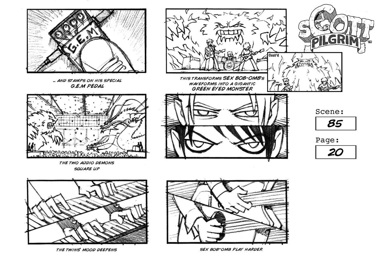 Example Of A Storyboard Scott Pilgrim Vs the World 2010 — Art Of the Title