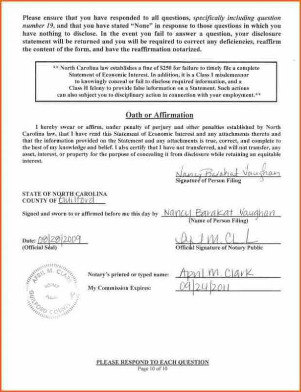 Example Of Notarized Letter Notarized Letter format