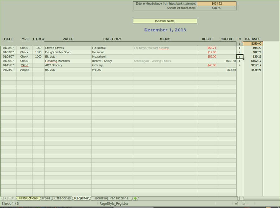 Excel Banking Spreadsheet Build Your Own Simple Linux Banking tool