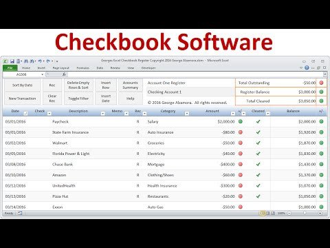 Excel Banking Spreadsheet Excel Checkbook Register Spreadsheet for Bank Accounts