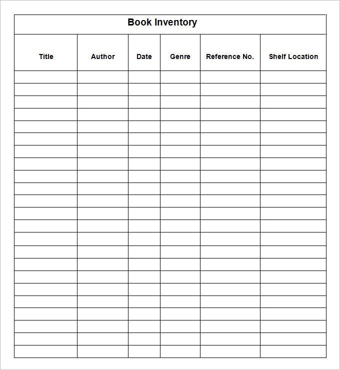 Excel Book Inventory Template Book Inventory Template 7 Free Excel Word Documents