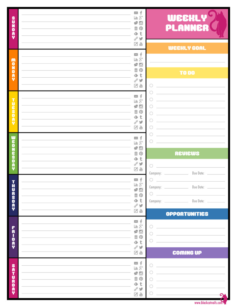 Excel Daily Planner Template Free Weekly Planner Templates Best Agenda Templates