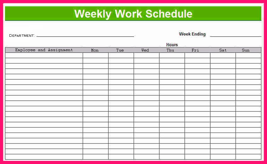 Excel Daily Planner Template Printable Weekly Schedule Template &amp; Excel Planner