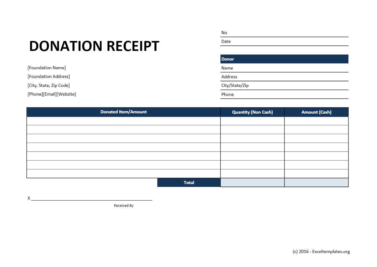 Excel Donation List Template Donation Receipt Template Excel Templates