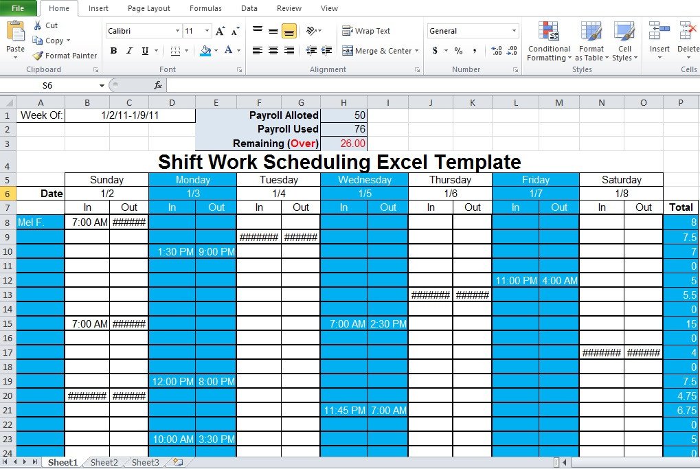Excel Employee Schedule Template Employee Shift Schedule Generator Excel Template Excel Tmp