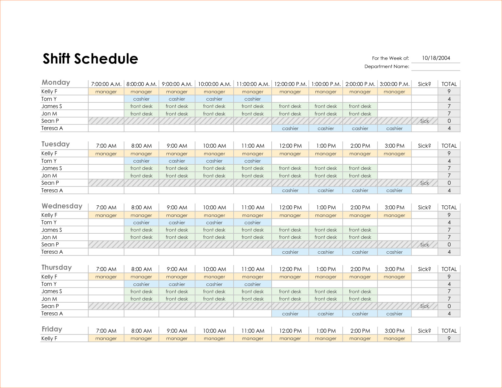 Excel Employee Schedule Template Monthly Employee Schedule Template Excel