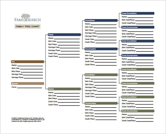 Excel Family Tree Templates 8 Family Tree Chart Template Free Word Excel Pdf