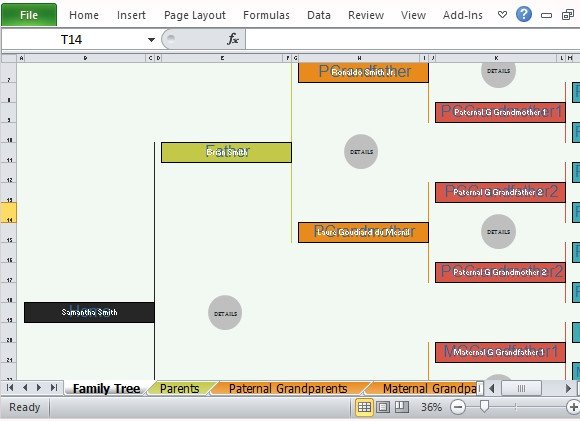 Excel Family Tree Templates Family Tree Template for Excel