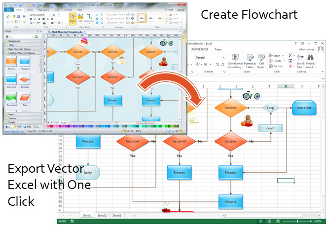 Excel Flow Chart Templates Make Great Looking Flowcharts In Excel