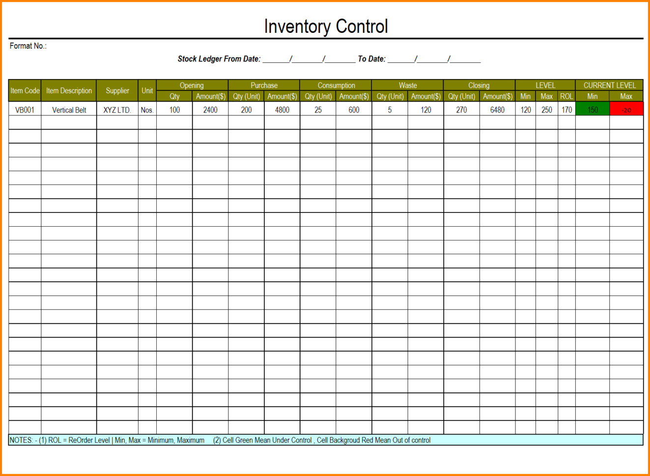 Excel Inventory Template with formulas Excel Inventory Template with formulas 1 Inventory
