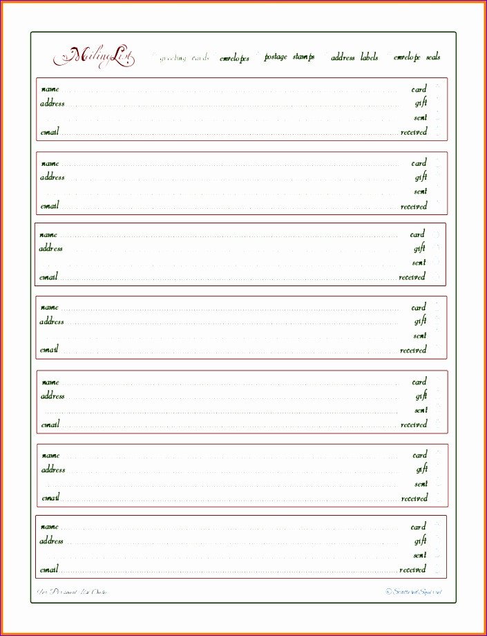 Excel Mailing List Template 9 Excel Mailing List Template Exceltemplates