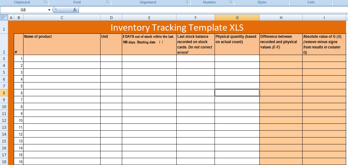 Excel Spreadsheet Templates for Tracking Free Excel Inventory Tracking Template Xls Free Excel