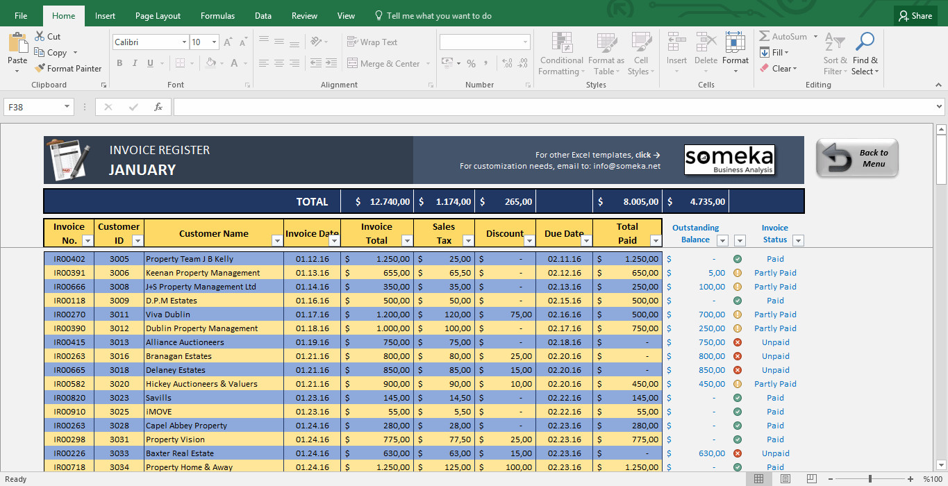Excel Spreadsheet Templates for Tracking Invoice Tracker Free Excel Template for Small Business