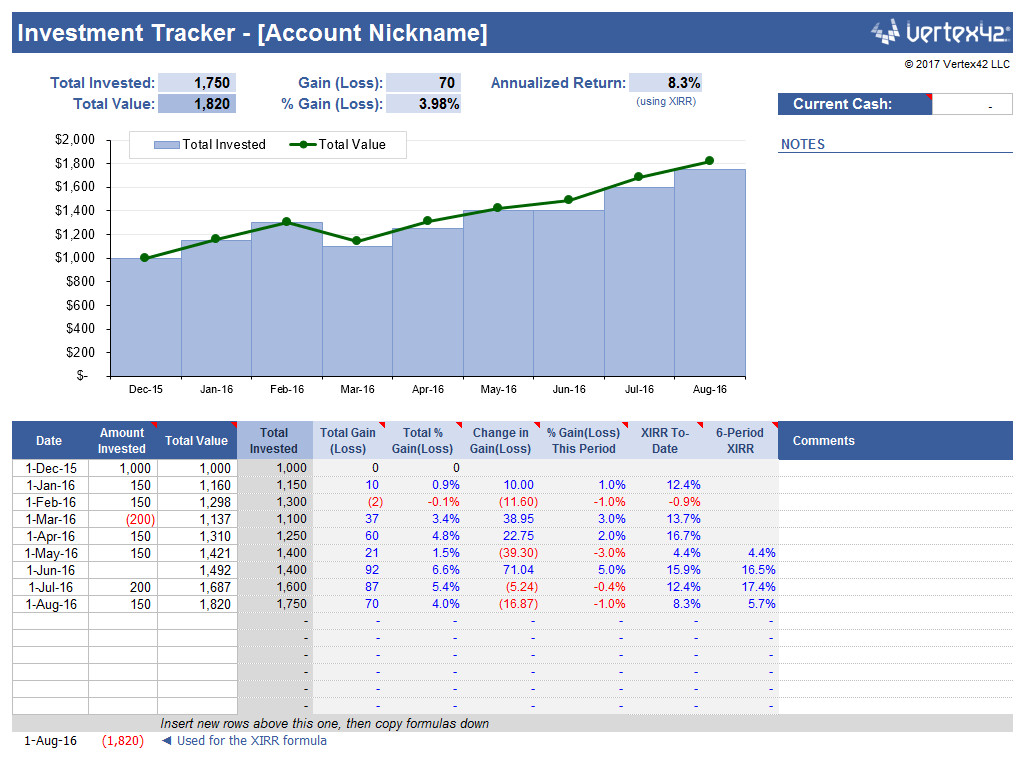 Excel Spreadsheet Templates for Tracking Simple Investment Tracker Spreadsheet