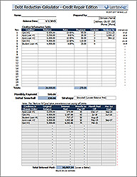 Excel Template Credit Card Payoff Free Debt Reduction and Credit Card Payoff Calculators for
