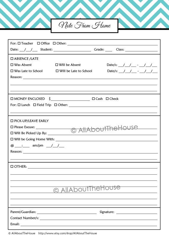 Excuse Notes for School 8 Best Of Printable for School Absence Excuses