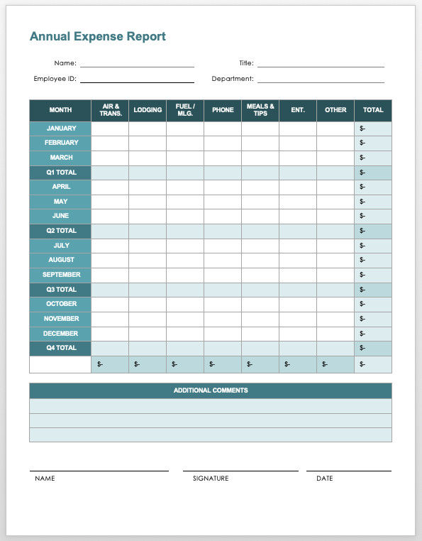 Expense Report Template Free Free Expense Report Templates Smartsheet
