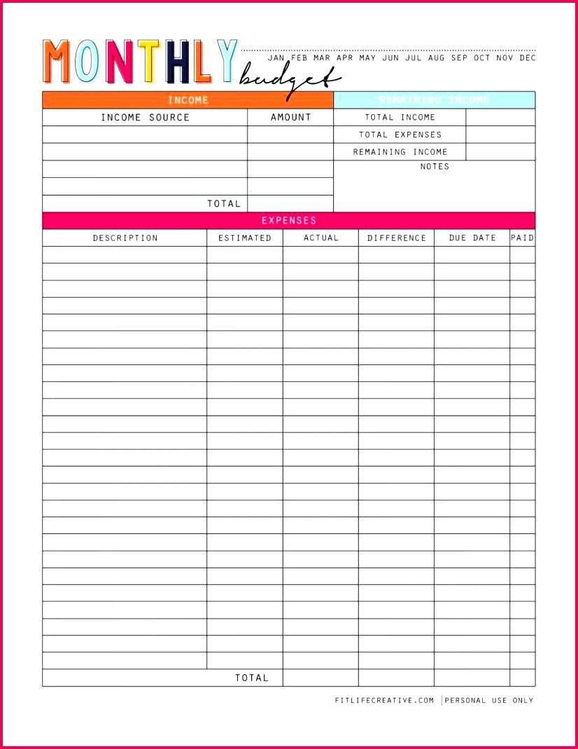 Expense Report Template Google Docs 6 Monthly Expense Report Template