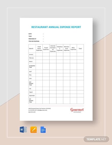 Expense Report Template Google Docs Expense Report 20 Free Word Excel Pdf Apple Pages