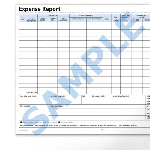 Expense Report Templates Excel Excel Expense Report Template