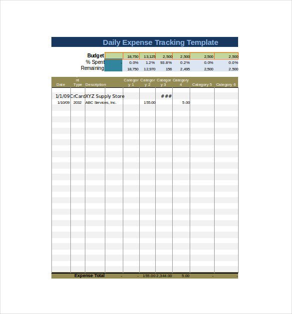 Expense Tracker Excel Template 18 Expense Tracking Templates – Free Sample Example