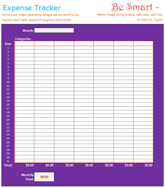 Expense Tracker Excel Template Expense Tracker Template Excel Sheet Mr Blogi
