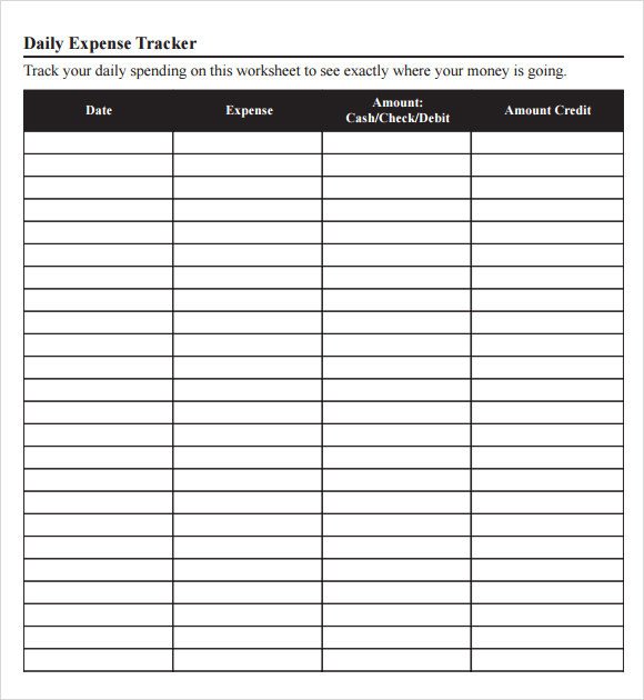 Expense Tracker Excel Template Expense Tracking Template 7 Download Free Documents In