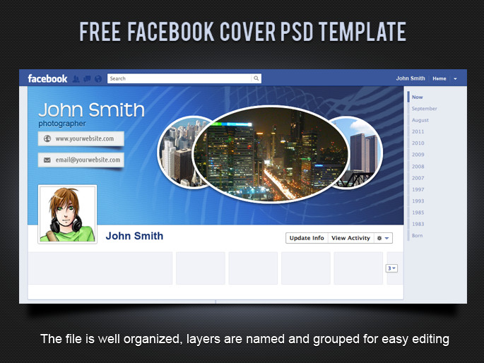 Facebook Cover Photoshop Template 19 Splendorous Timeline Covers Psd Templates