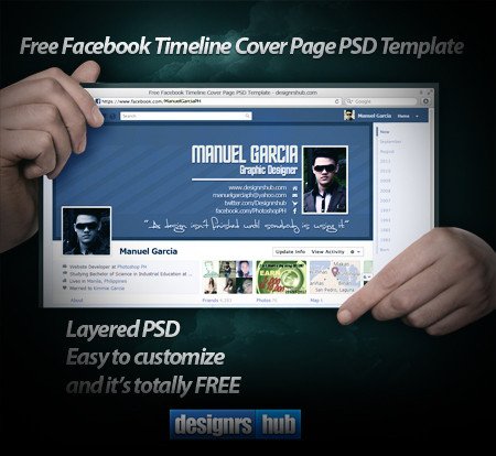 Facebook Cover Photoshop Template Free Timeline Cover Page Psd Template