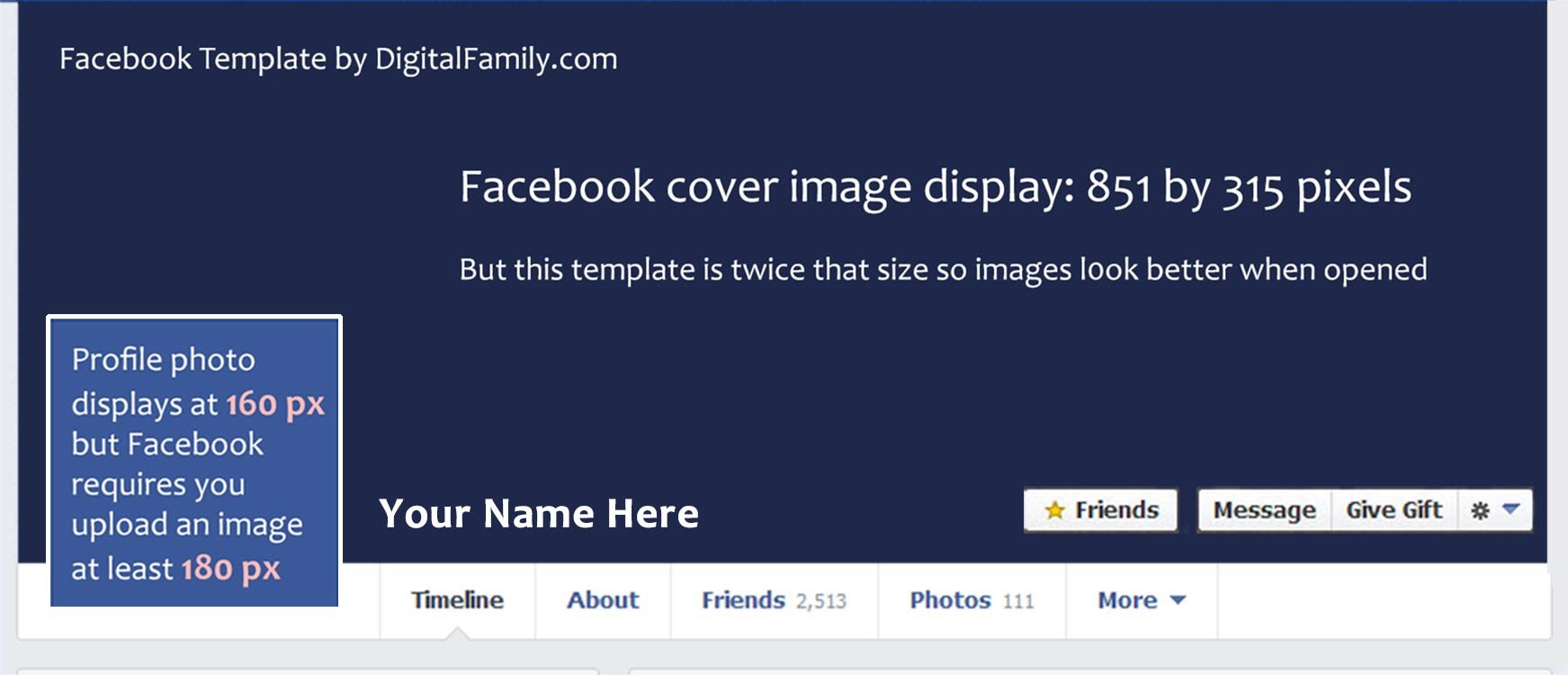 Facebook Cover Photoshop Template My Free Template is Twice the Size Re Mends