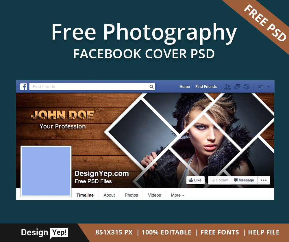 Facebook Cover Template Psd Free Graphy Timeline Cover Psd Template