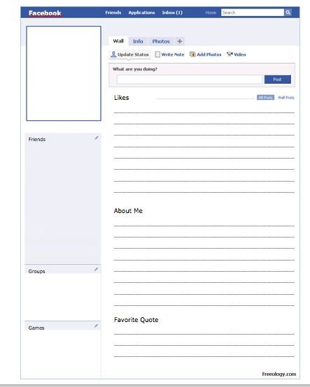 Facebook Profile Page Template Pin by Kirbie Kelly On Classroom Ideas
