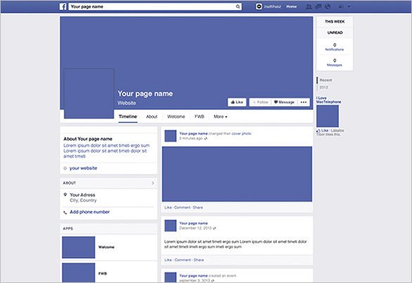 Facebook Profile Page Template Template – 49 Free Word Pdf Psd Ppt format