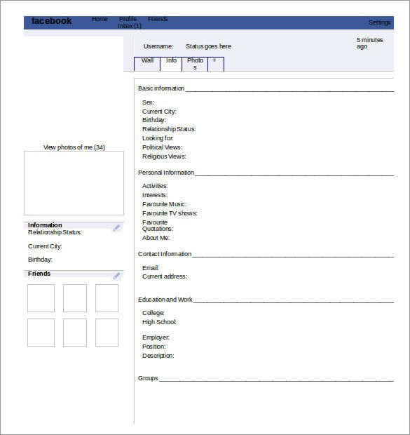 Facebook Template for Students 49 Templates Doc Pdf Psd Ppt Facebook Template for Students 49 Templates Doc Pdf Psd Ppt