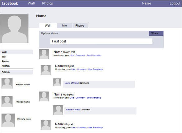 Facebook Template for Students 49 Templates Doc Pdf Psd Ppt
