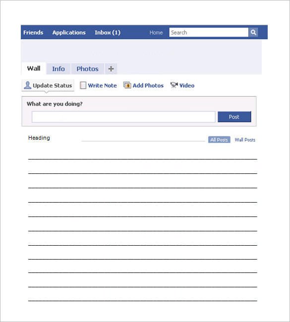 Facebook Template for Students 49 Templates Doc Pdf Psd Ppt