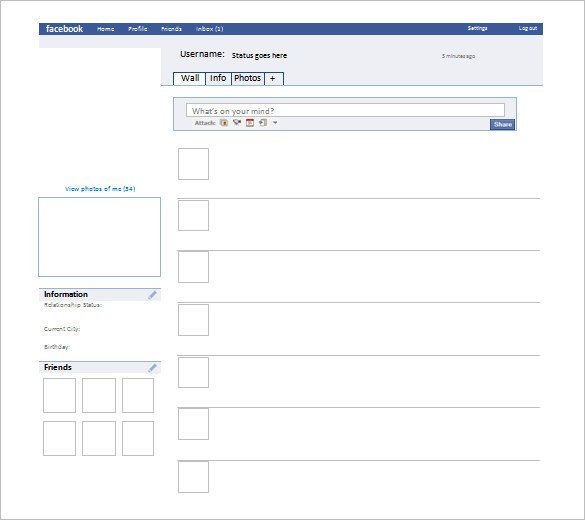 Facebook Template for Students 49 Templates Doc Pdf Psd Ppt