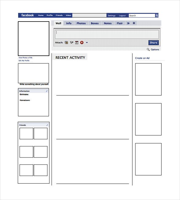 Facebook Template for Students Blank Template – 11 Free Word Ppt & Psd