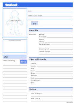 Facebook Template for Students Profile by Sandra Mcculloch