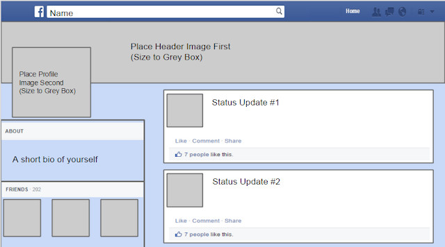 Facebook Template for Students Template for Students