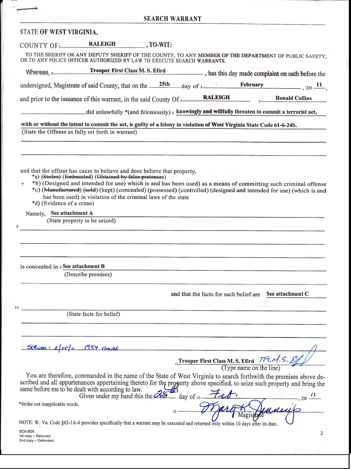 Fake Arrest Warrant Template 29 Of Virginia Search Warrant Template