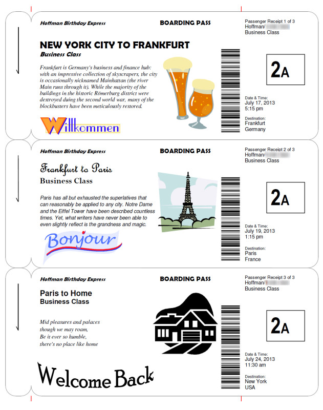 Fake Boarding Pass Template Making Fake Boarding Passes as Gifts Le Chic Geek
